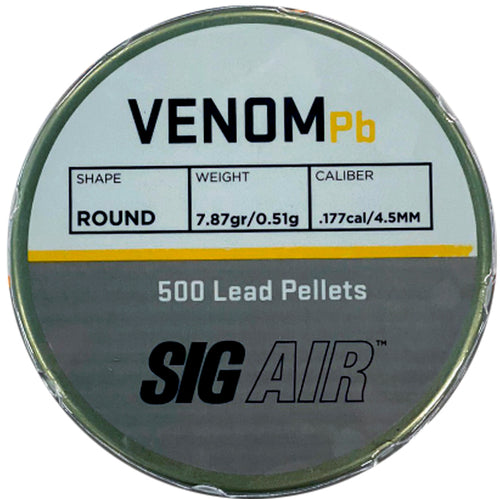 Sig Sauer Venom .177 Cal 7.87gr Dome Airgun Pellets (500 Count) Open Box