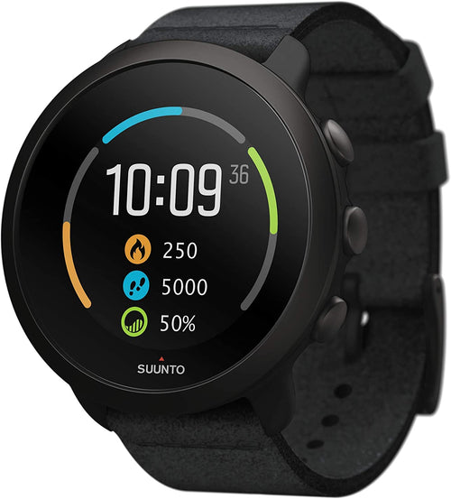 SUUNTO 3 All Black Durable Sports GPS Watch with Adaptive Training Guidance