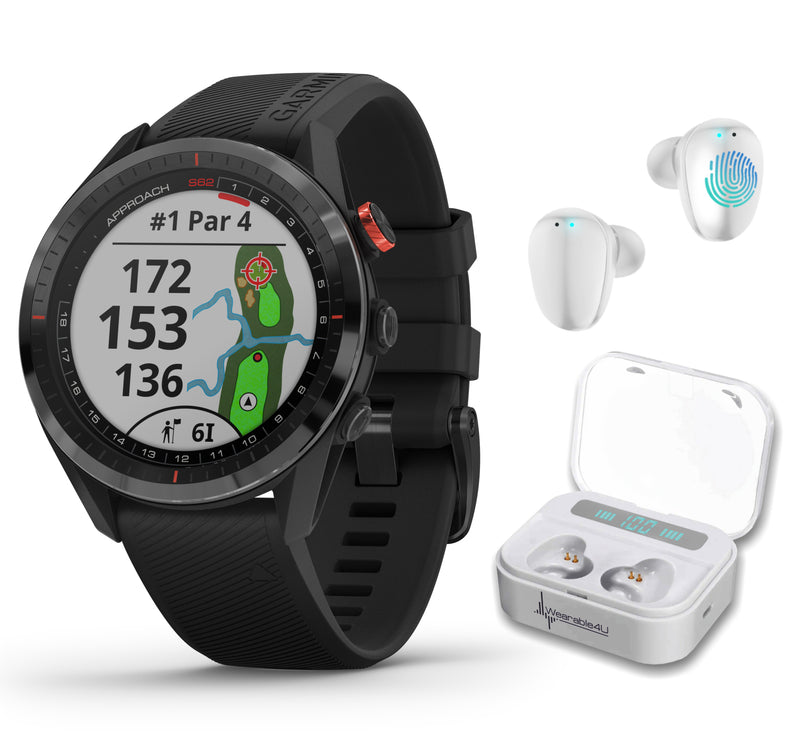Garmin Approach S62 Premium GPS Black or White Golf Watch with included Bundle