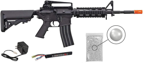 Tippmann Adaptive Armament A1 AEG Airsoft Rifle with included 11.1V LiPo 900 mAh Battery and Charger and Wearable4U Pack of 1000 6mm 0.20g BBS Bundle