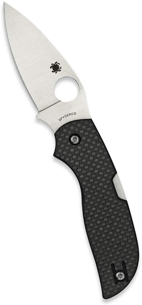 Spyderco Chaparral Prestige Folding Knife Carbon Fiber/G-10 Laminate Handle PlainEdge