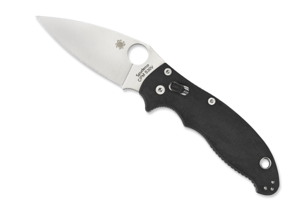 Spyderco Manix 2 Black G-10 3.37" Plain Edge Folding Pocket Knife (C101GP2)