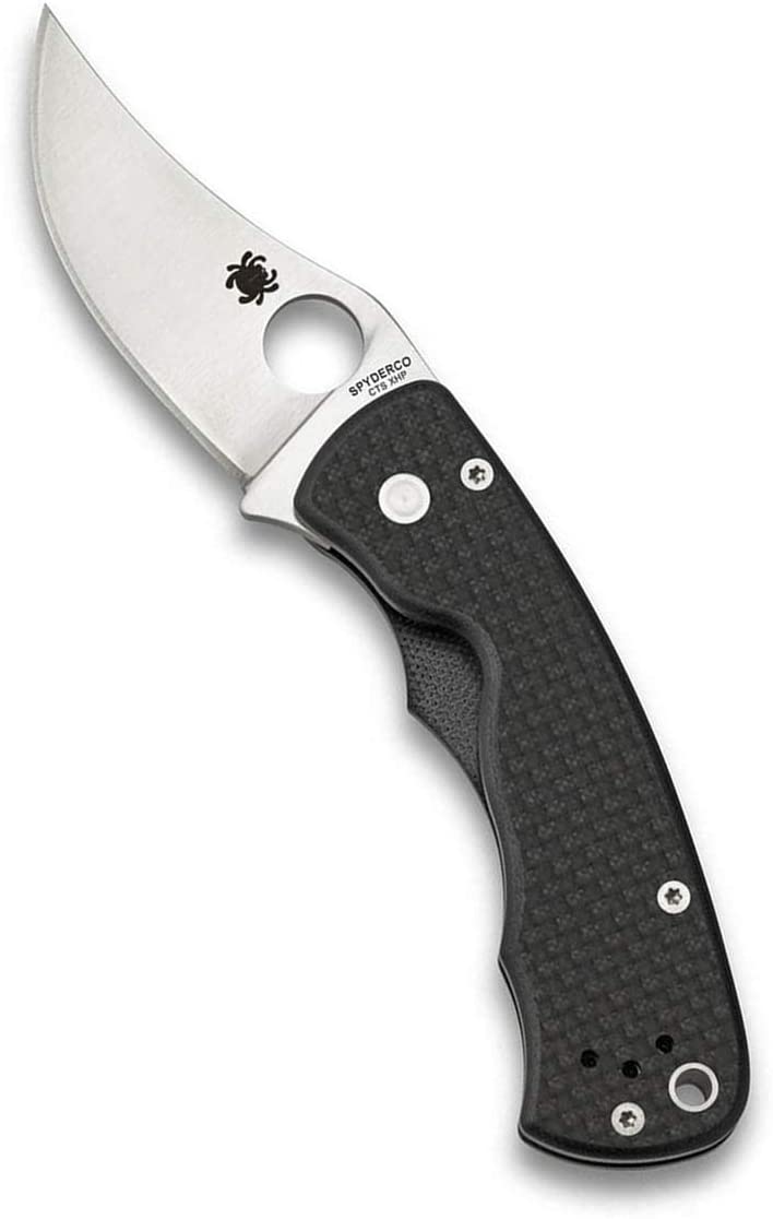 Spyderco Reinhold Rhino PlainEdge Carbon Fiber/G-10 Laminate Folding Pocket Knife