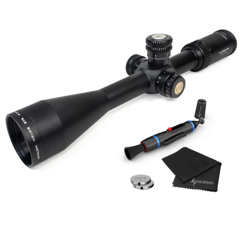 Athlon Optics Helos BTR 8-34x56, Direct Dial, Side Focus, 30mm, FFP, APMR IR MIL Reticle Riflescope with included  Extra Battery CR2032 and Wearable4U Lens Cleaning Pen and Lens Cleaning Cloth Bundle