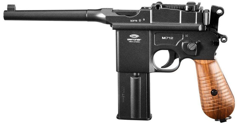 Gletcher M712 .177 Cal CO2 Blowback Metal Full-Auto Single-action BB Air Pistol
