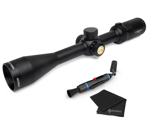 Athlon Optics Neos 6-18x44, Capped, Side Focus, 1 inch, SFP, Center X Riflescope with included Wearable4U Lens Cleaning Pen and Lens Cleaning Cloth Bundle