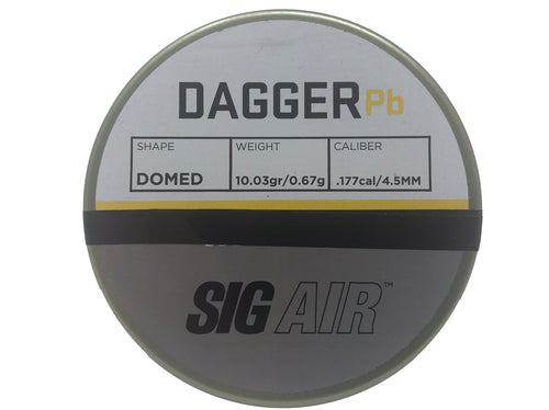 Sіg Sauer .177 Cal Dagger Domed 10.03gr 500 Ct. Airgun Pellets (Open Box)