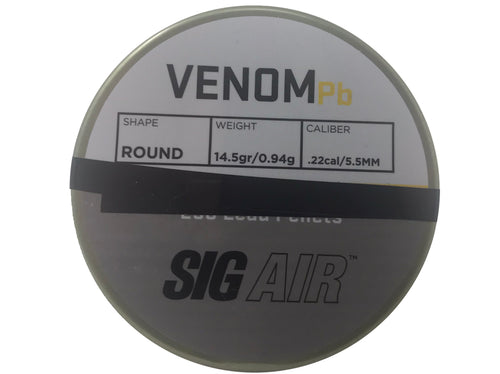 Sig Sauer Venom .22 Cal 14.5gr Airgun Pellets 250 Count (OpenBox)