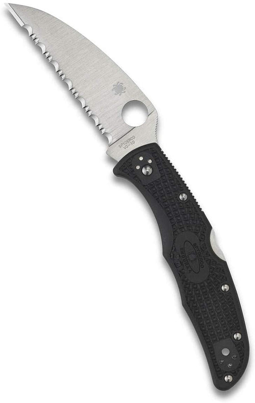 Spyderco Endura 4 FRN Wharncliffe C10FSWCBK Black Folding Serrated Edge Pocket Knife