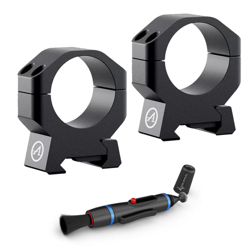 Athlon Armor 30 mm Med Height (1.05in) Scope Rings Set (2 Pack) 702003 with Wearable4U Lens Cleaning Pen Bundle