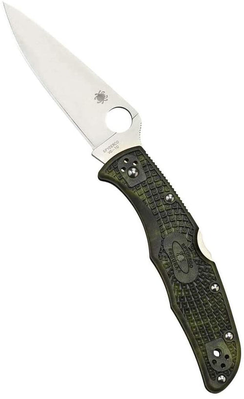 Spyderco Endura 4 FRN Zome Green C10ZFPGR Folding Plain Edge Pocket Knife