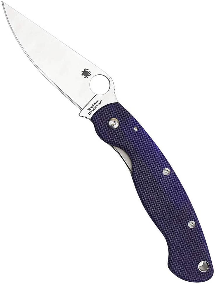 Spyderco Military Model G-10 Dark Blue CPM S110V Folding Knife