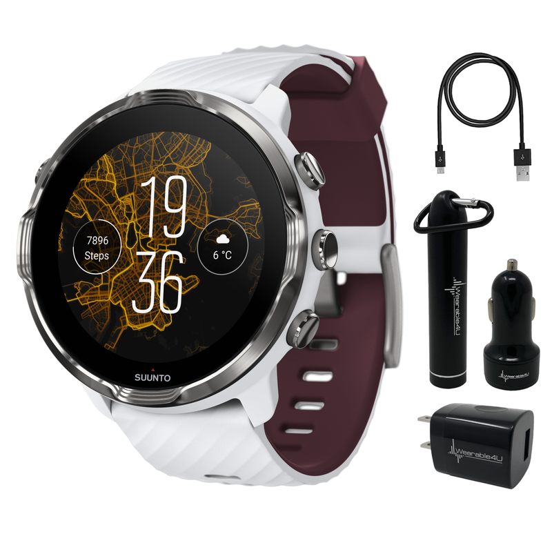 SUUNTO 7 GPS Sports Smartwatch with Versatile Sports Experience with Wearable4U Power Pack Bundle