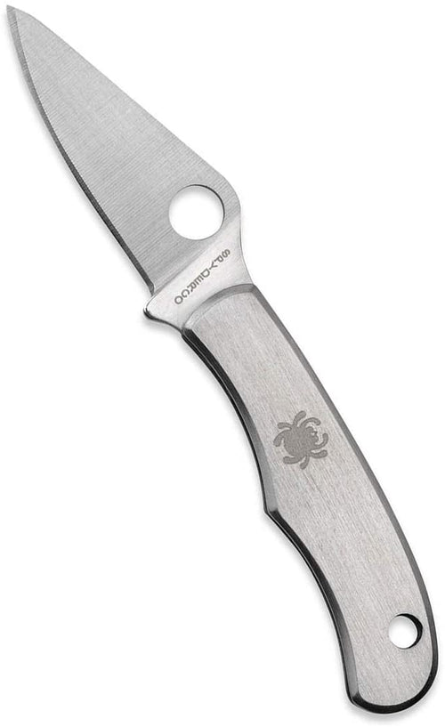 Spyderco Bug Stainless Plain Edge Micro-Sized Folding Pocket Knife (C133P)