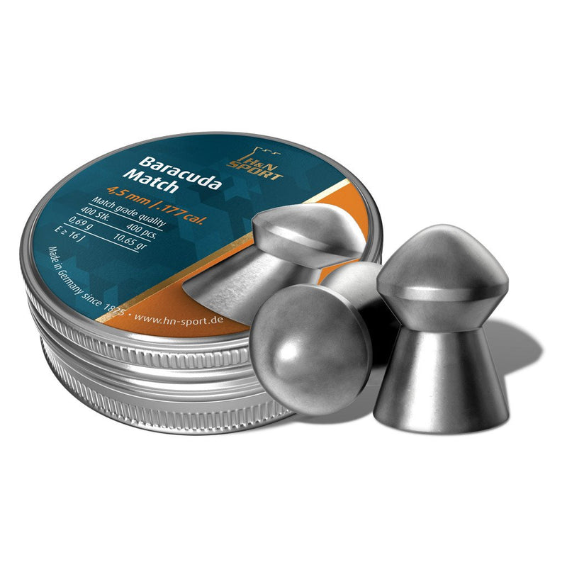 Haendler & Naterman H&N Baracuda FT .177 Cal/4.5mm 9.57gr Premium Air Gun Pellets 400 Count (92294500004)