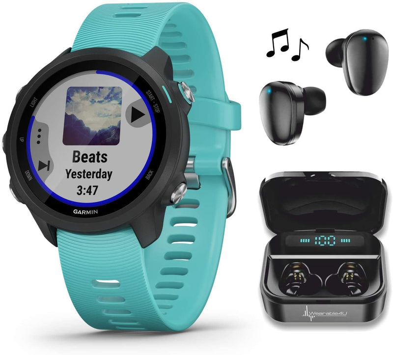Wearable4U Garmin Forerunner 245 GPS Running Smartwatch with Included Bundle