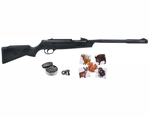 Hatsan Alpha .177 CalIber Break Barrel Lightweight Design For Children Air Rifle with Wearable4U .177 cal 500ct Pellets and 100x Paper Targets Bundle
