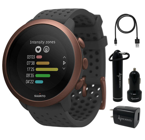 Suunto 3 New Edition Fitness Slate Grey Copper Multisport Watch with Wearable4U Power Pack Bundle
