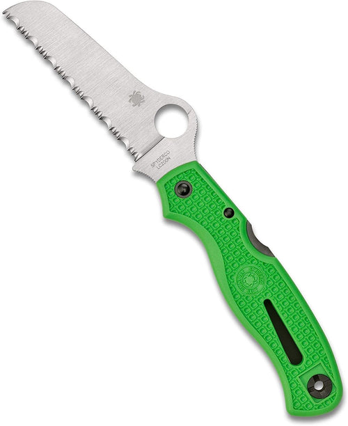 Spyderco C89FSGR Atlantic Salt Serrated Edge Green LC200N Folding Knife