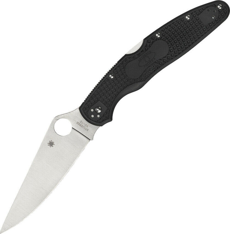 Spyderco C07PBK4 Police 4 Lightweight PlainEdge Folding Pocket Knife