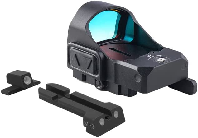 Meprolight microRDS Red Dot micro Sight with Quick Detach (QD) Adaptor and Backup Day/Night Sights (88070502) For P-Series Dovetailed #8/#8