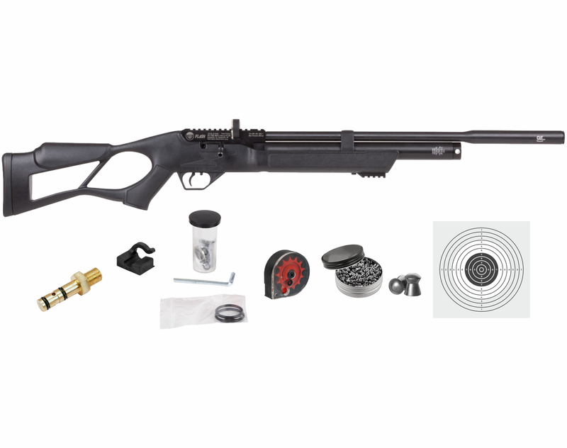 Hatsan FlashQE .177 Сaliber Air Rifle with Included Wearable4U 100x Paper Targets and 500x .177 Cal Lead Pellets Bundle