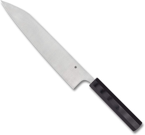 Spyderco Wakiita Gyuto K19GP Black G10 Plain Edge Kitchen Knife