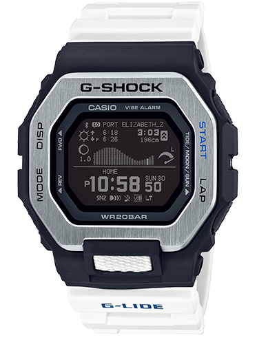 Casio G-Shock GBX-100-7CR Black and White Resin Watch