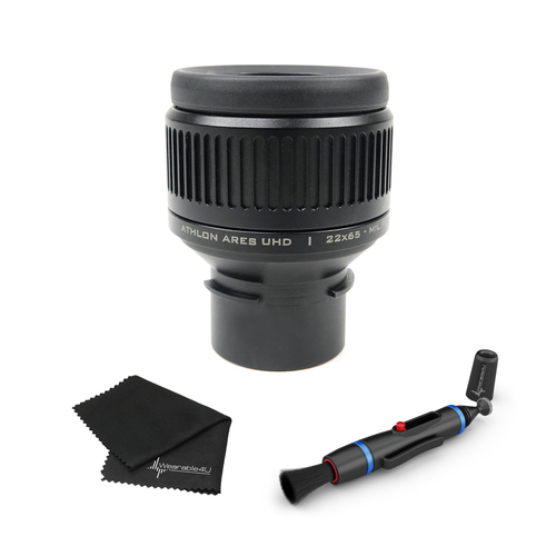 Athlon Optics Ares G2 22x Ranging Reticle Eyepiece with included Wearable4U Lens Cleaning Pen and Lens Cleaning Cloth Bundle