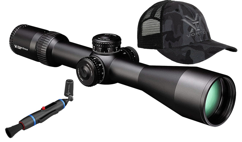 Vortex Optics Strike Eagle 5-25x56 FFP EBR-7C (MRAD) Reticle Riflescope with Wearable4U Lens Cleaning Pen and Free Hat Bundle