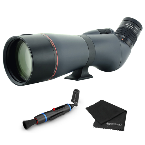 Athlon Optics Cronus 20-60x86 UHD Spotting Scope with included Wearable4U Lens Cleaning Pen and Lens Cleaning Cloth Bundle