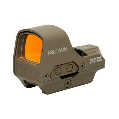 Holosun HS510C-GR FDE Housing Green Multi-Reticle, 6061 Aluminum Open Reflex Green Dot Sight