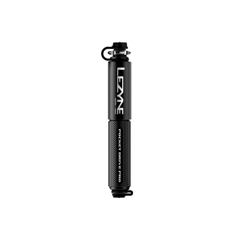 Lezyne Pocket Drive Pro Mini Bicycle Hand Pump, High Pressure 160 PSI, Black