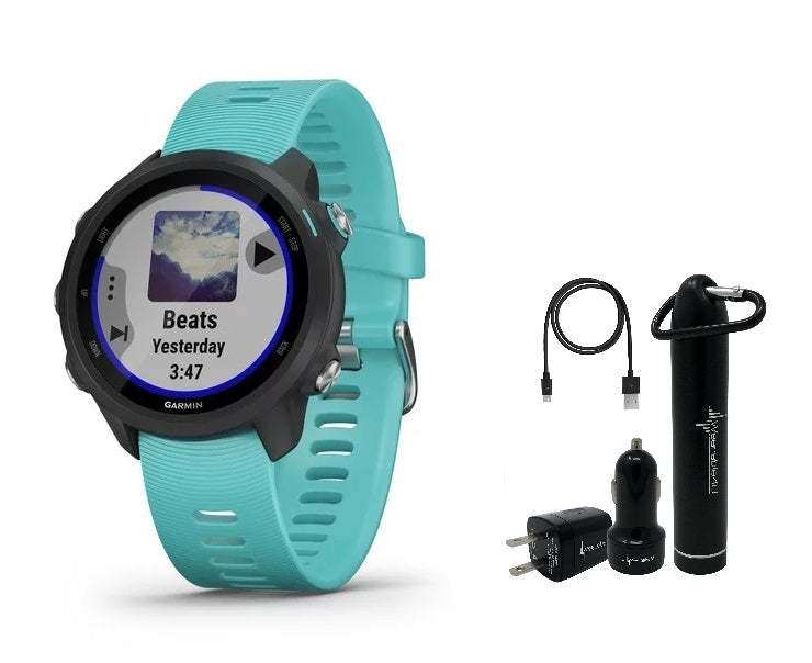 Garmin Forerunner 245 Music GPS Running Smartwatch with Included Power Pack Bundle