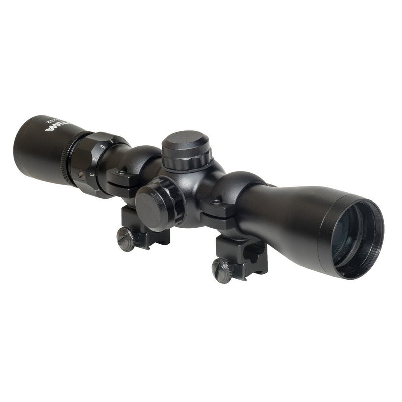 Hatsan Optima 2-6X32 Mil-Dot Reticle Fully Multi-Coated Scope with Scope caps and 11mm dovetail mounts
