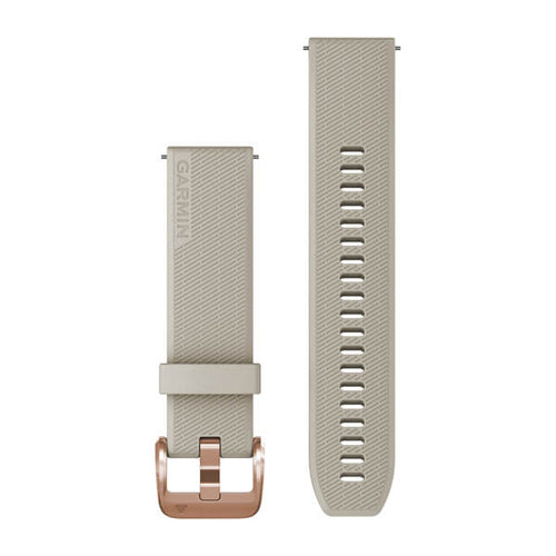 Garmin Quick Release Bands 20 mm  Light Sand Silicone with Rose Gold Hardware (010-13114-02)