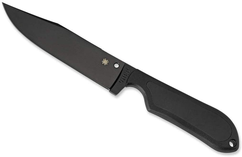 Spyderco Street Bowie 5.05" Plain Edge Fixed Blade Black Knife (FB04PBB)