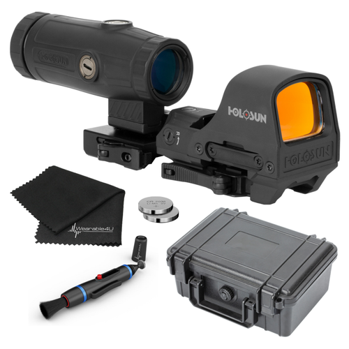 Holosun HS510C Reflex Circle Dot Solar Holographic Red Dot Sight HM3X Lens Cleaning Pen and Lens Cleaning Cloth Bundle