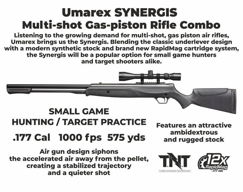 Umarex Synergis .177 Cal Gas Piston Under Lever Combo (3-9x40 w/rings) Air Rifle (2251323)