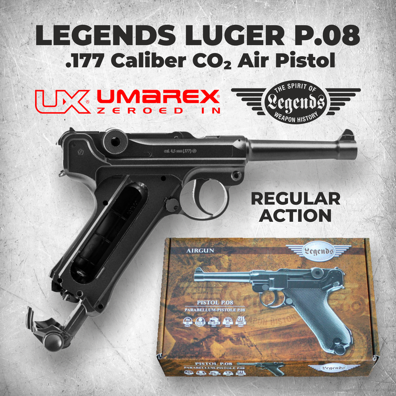 Umarex Legends Luger P.08 .177 Caliber CO2 Air Pistol (2251800)