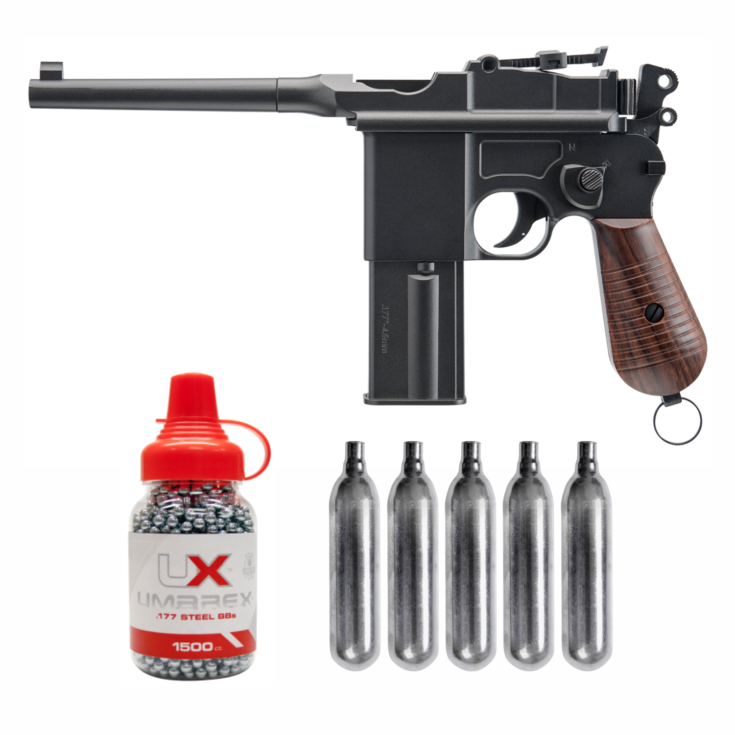 M712 Ac Umarex Legends M712 Blowback Broom Handle .177 Full Auto BB Air Pistol ...
