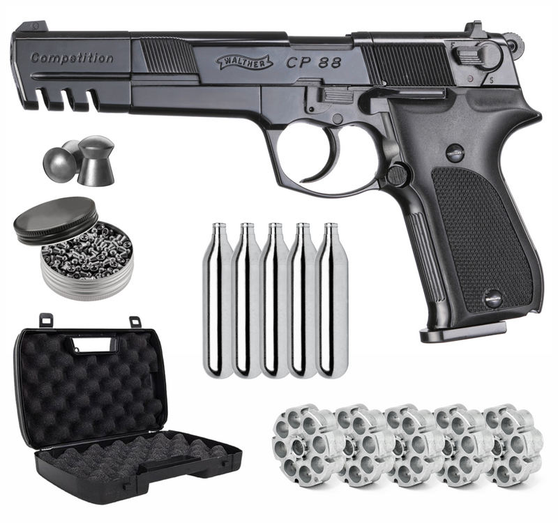 Walther CP88 Competition CO2 .177 cal Pellet Air Pistol with Wearable4U Bundle