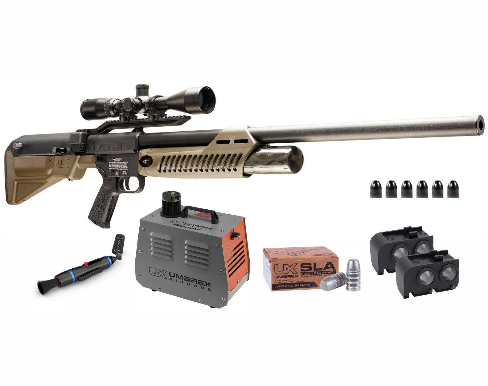 Umarex Hammer .50 Caliber PCP Pellet Hunting Gun Air Rifle with Bundle –  Sports and Gadgets