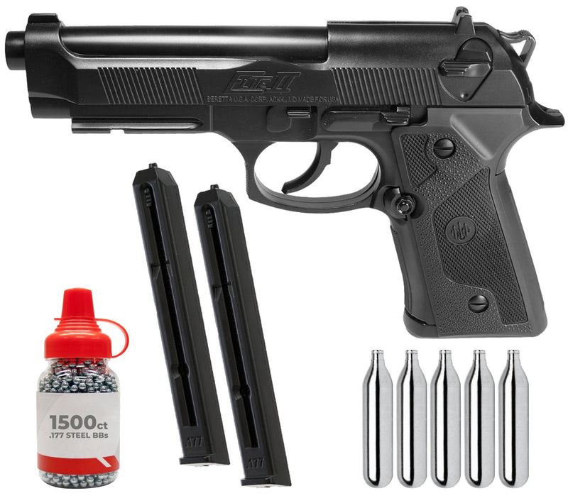 Umarex Beretta Elite II Airgun .177 Cal 19rds CO2 Air Pistol with Wearable4U Bundle