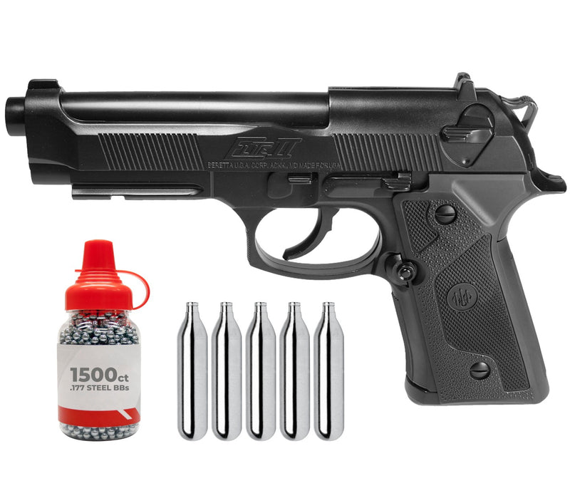 Umarex Beretta Elite II Airgun .177 Cal 19rds CO2 Air Pistol with Wearable4U Bundle