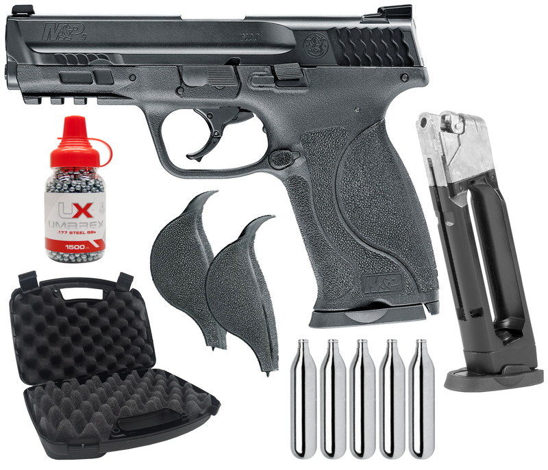 Umarex Smith & Wesson M&P9 M2.0 .177 Caliber Blowback Action BB Air Pistol with Included Bundle