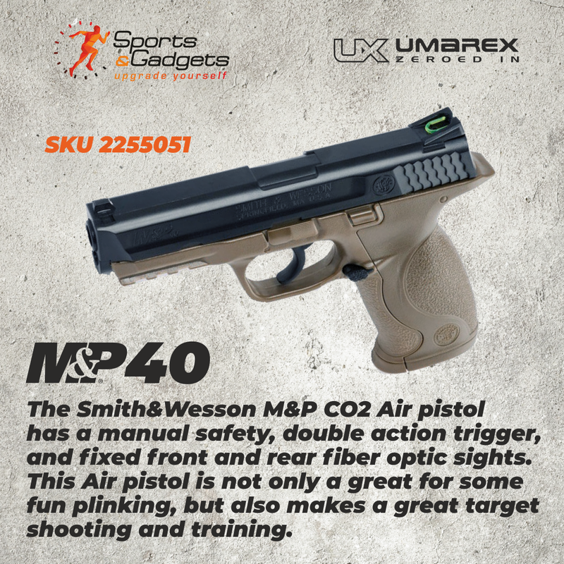 Umarex 2255051 Smith & Wesson M&P 40 CO2 .177 Cal Dark Earth Brown BB Air Pistol