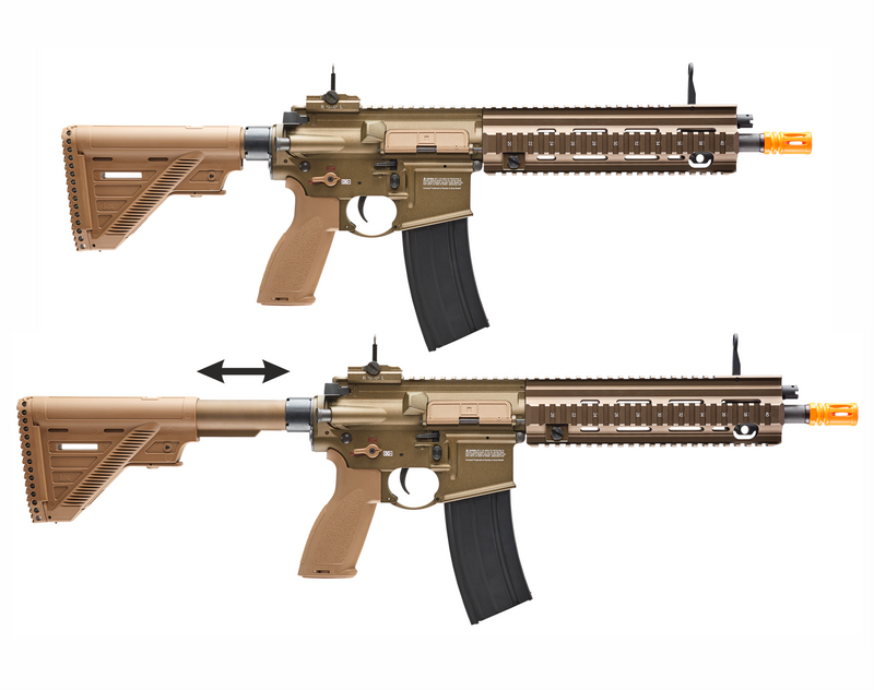 Umarex Elite Force HK Heckler & Koch 416 A5 AEG Electric Automatic 6mm BB Rifle Airsoft Gun (2262069) TAN Full/Semi Auto with Wearable4U Bundle