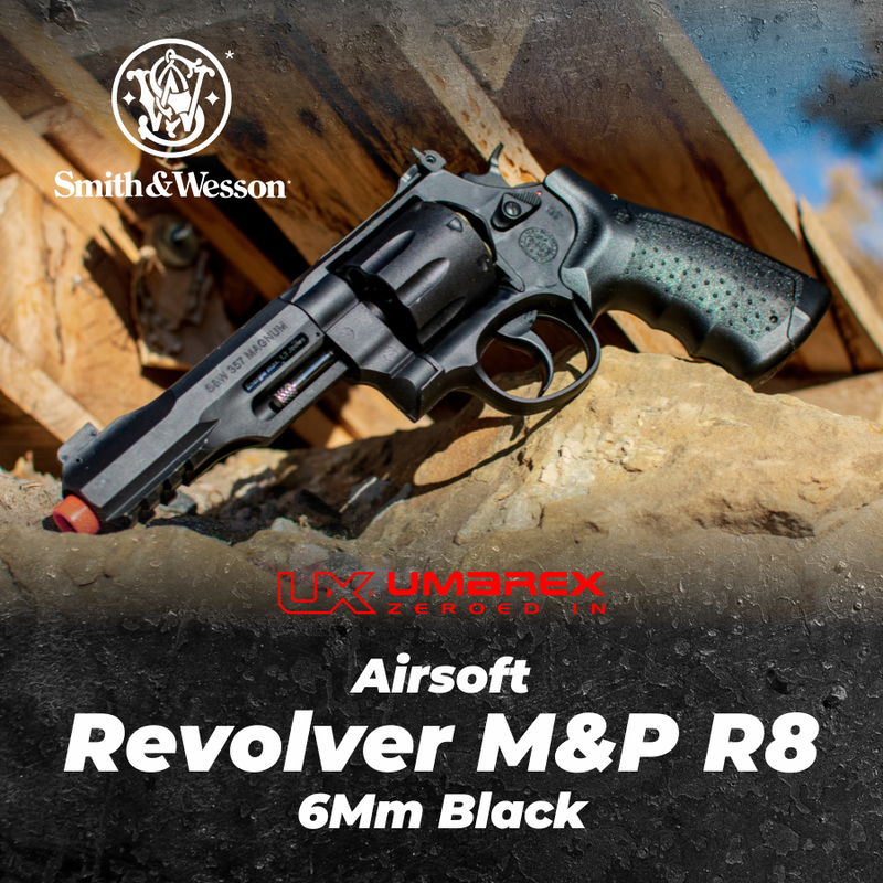 Umarex Smith & Wesson Airsoft Revolver M&P R8 6Mm Black, 2275903