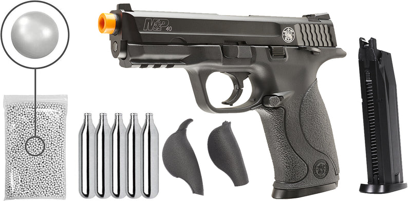 Umarex S&W M&P 40 CO2 Black Blowback Airsoft Pistol (2275905) with included Bundle